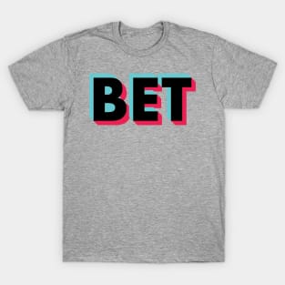 Bet Glitch Black T-Shirt